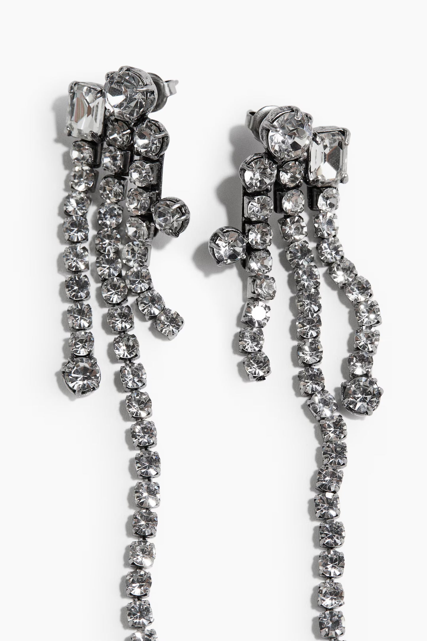 Rhinestone dangle earrings
