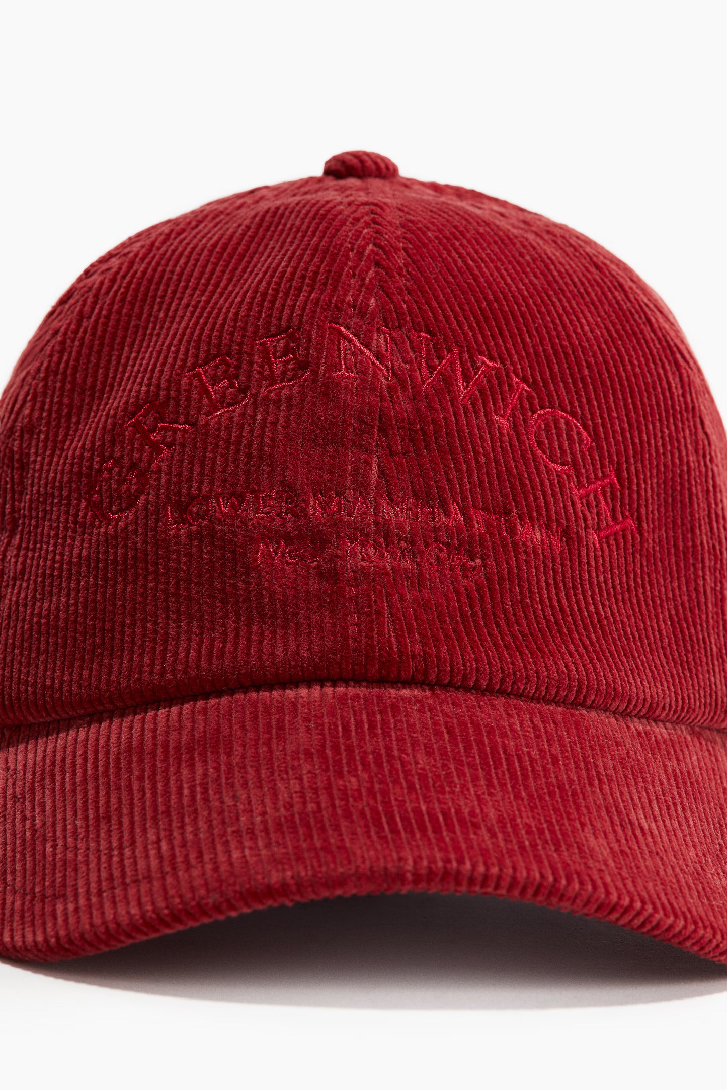 Corduroy cap