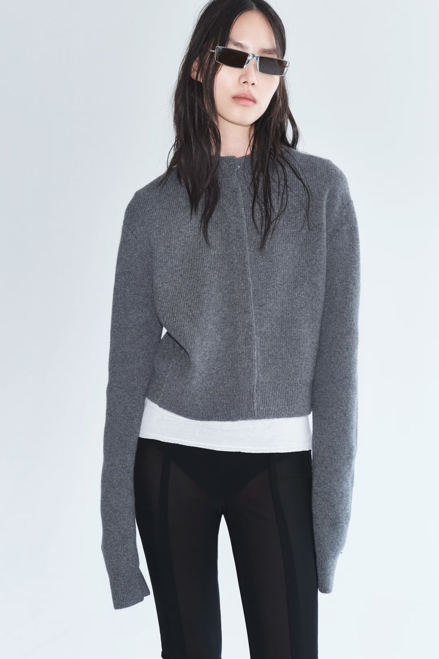 Structured cashmere cardigan