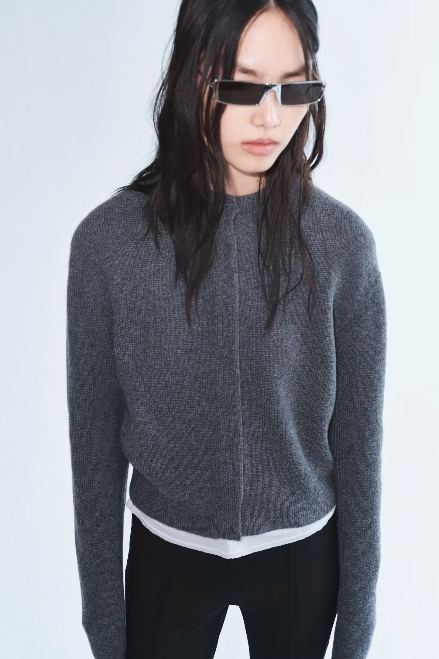 Structured cashmere cardigan