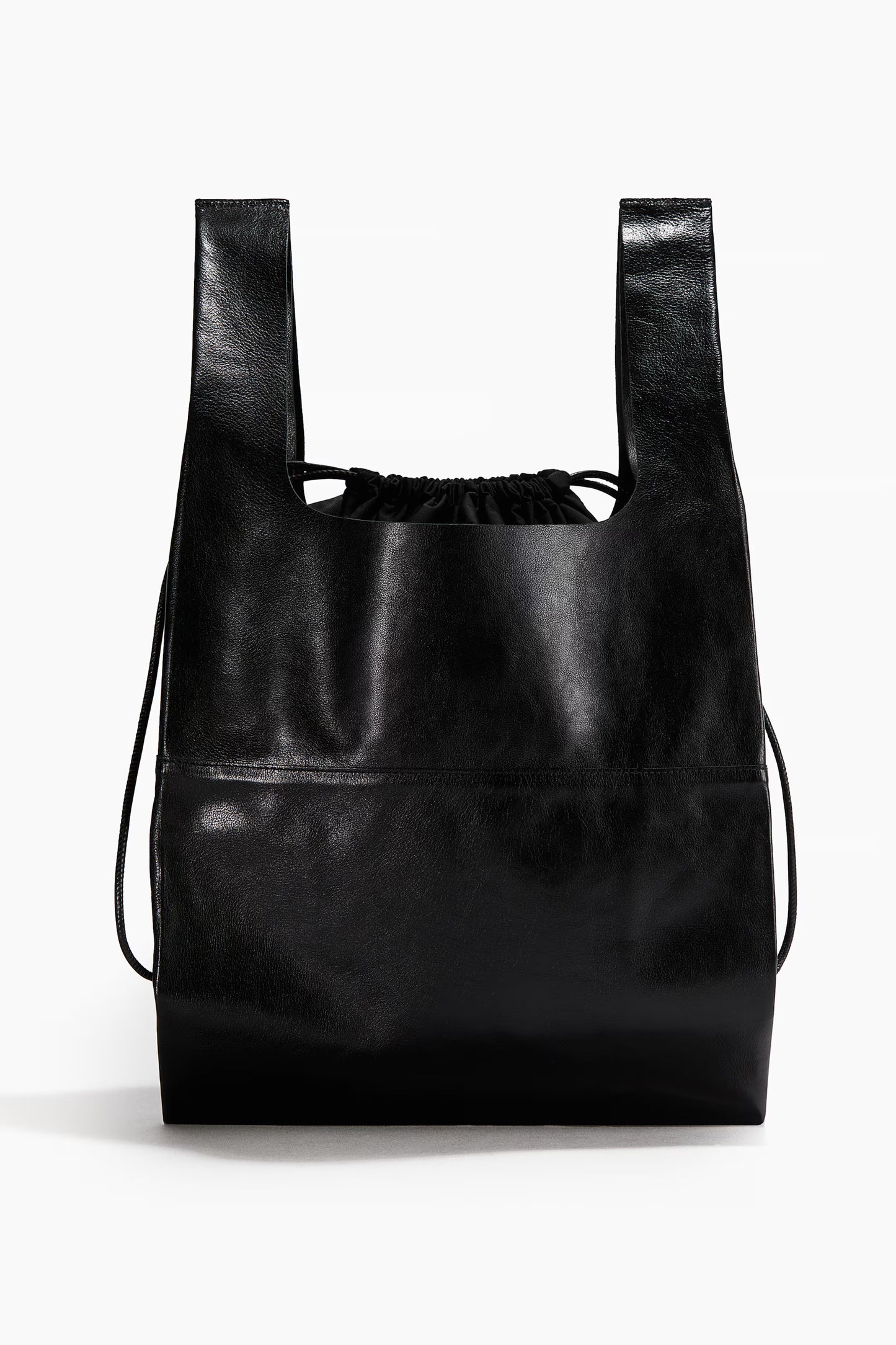 Leather tote bag