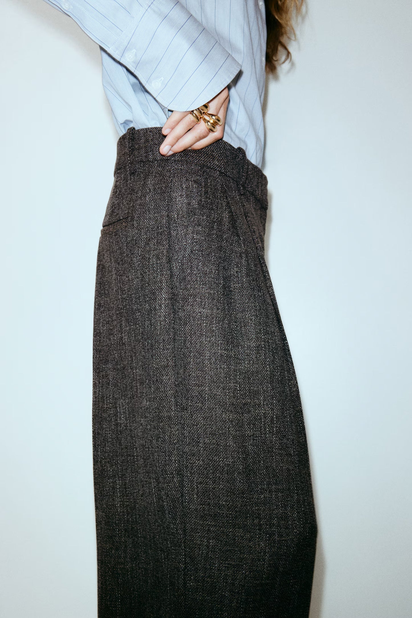 Wide tailored trousers