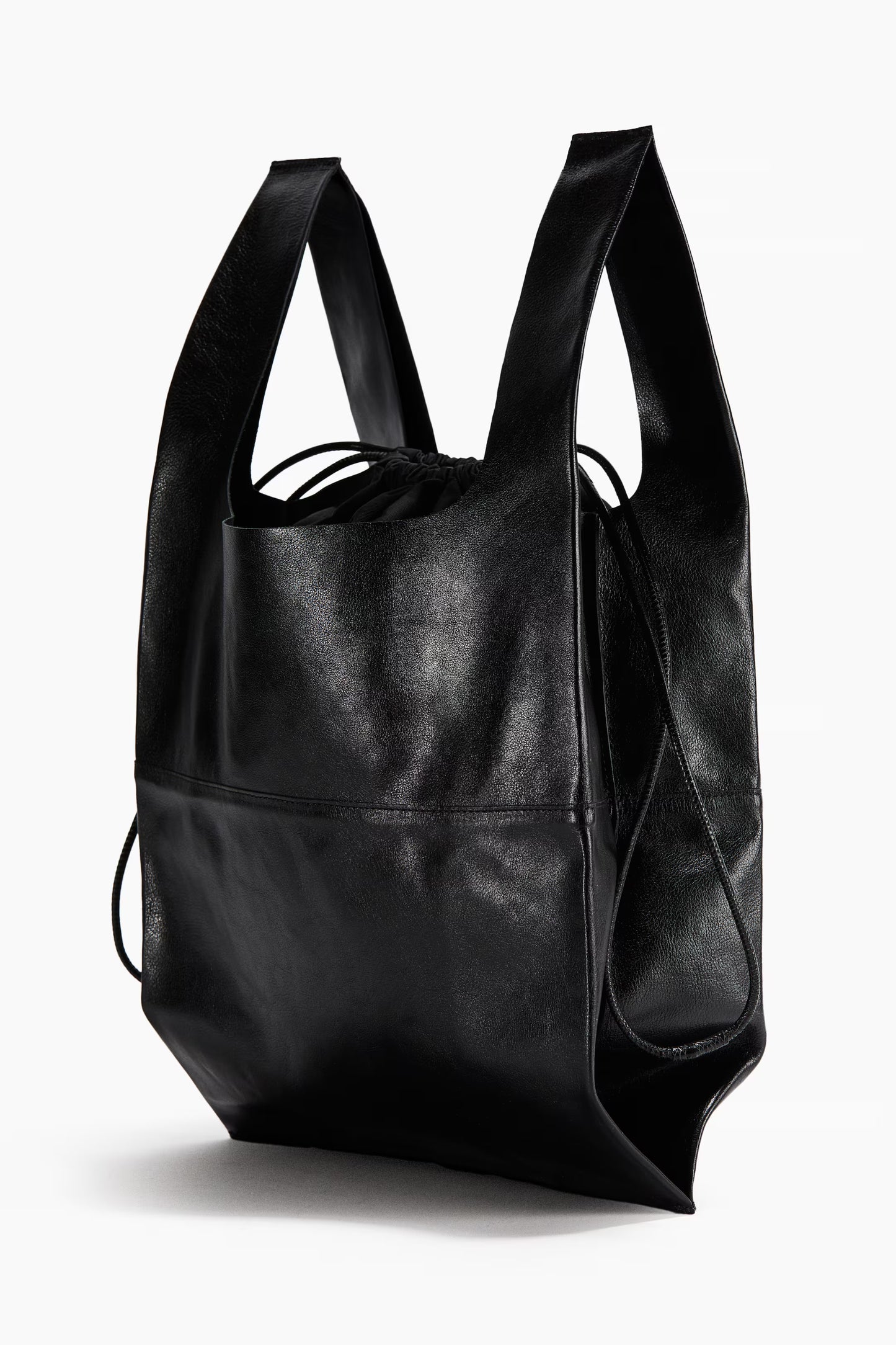 Leather tote bag