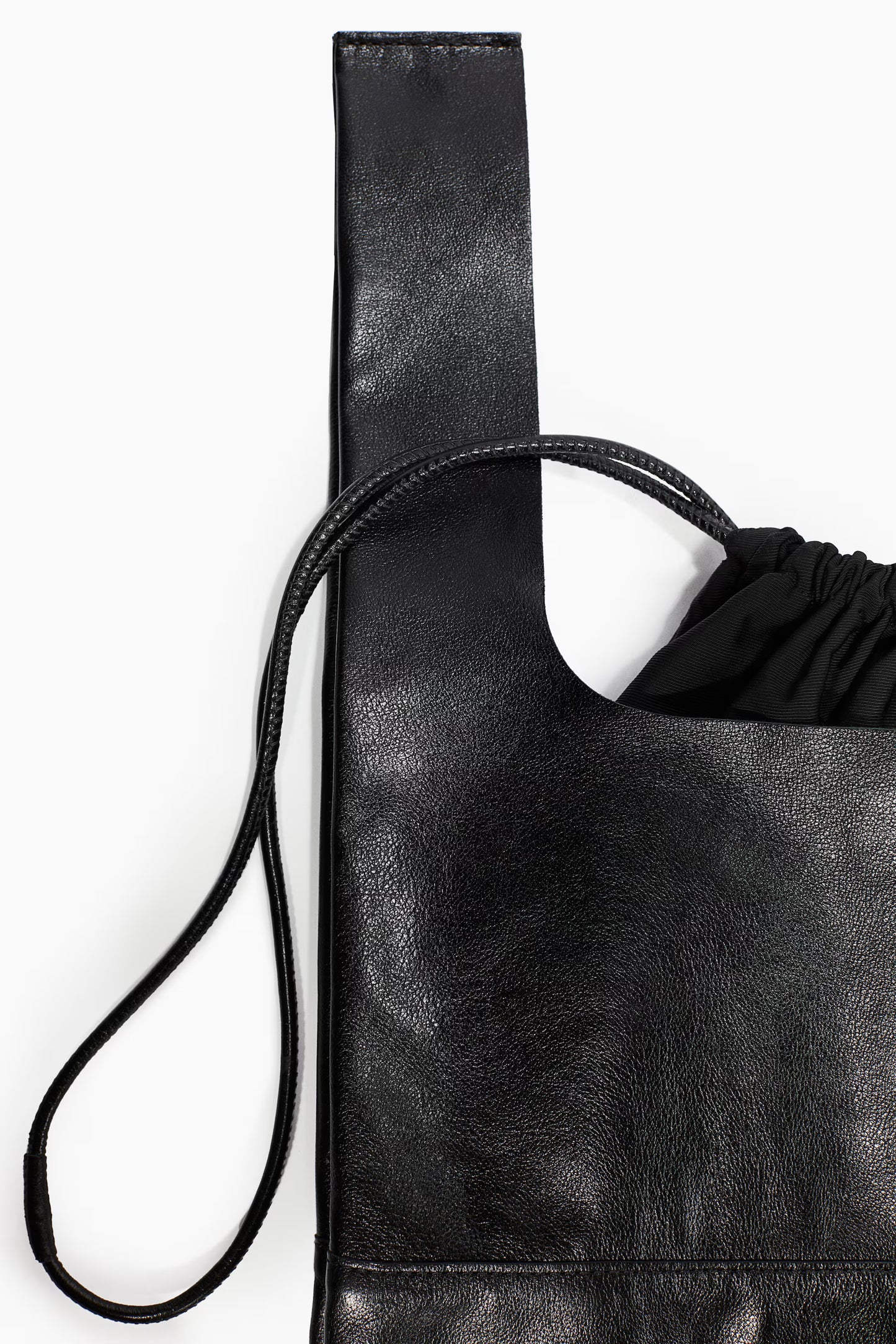 Leather tote bag