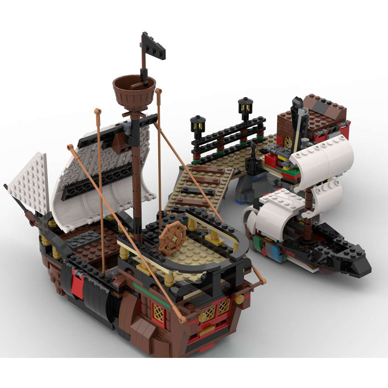 MOC-132196 31109 - Lion Knights' Castle Extension Port, Ship and Training boat