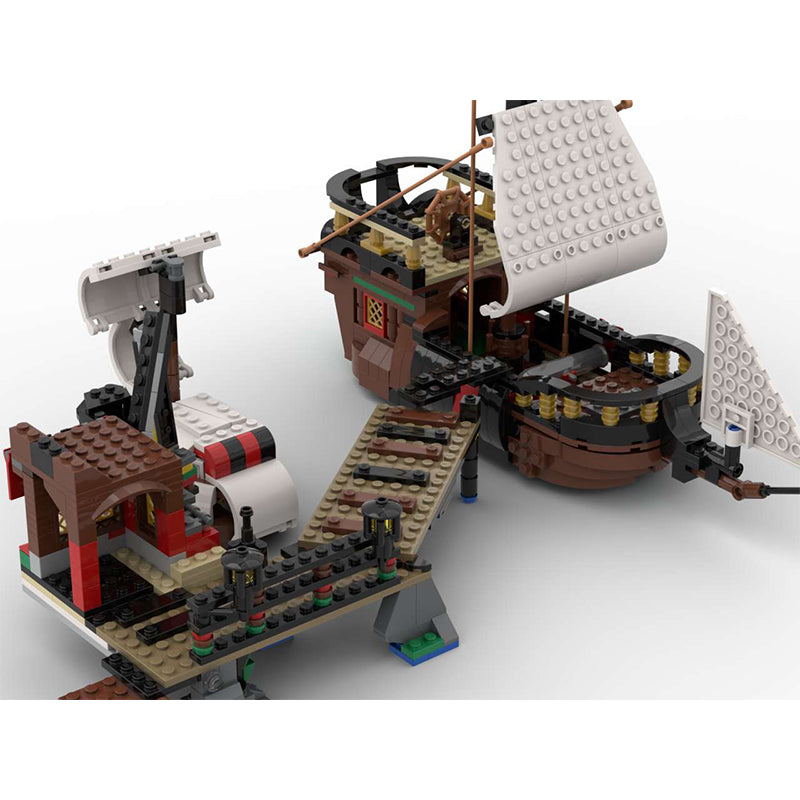 MOC-132196 31109 - Lion Knights' Castle Extension Port, Ship and Training boat