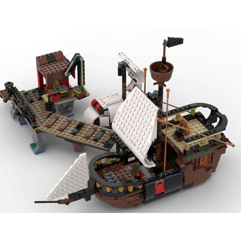 MOC-132196 31109 - Lion Knights' Castle Extension Port, Ship and Training boat