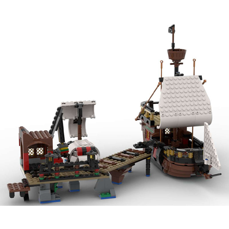 MOC-132196 31109 - Lion Knights' Castle Extension Port, Ship and Training boat